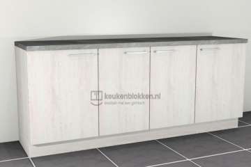 Keukenblok zonder spoelbak 2.20 m breed showmodel !!