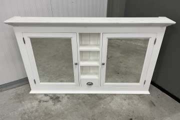 Witte badkamerkast met spiegeldeuren !!