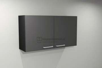 Nieuwe bovenkast 1.20 m breed - Zwart, op voorraad !!